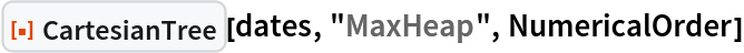ResourceFunction["CartesianTree"][dates, "MaxHeap", NumericalOrder]