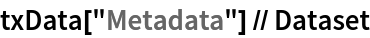 txData["Metadata"] // Dataset