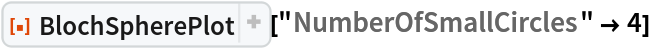 ResourceFunction[
 "BlochSpherePlot", ResourceSystemBase -> "https://www.wolframcloud.com/obj/resourcesystem/api/1.0"]["NumberOfSmallCircles" -> 4]