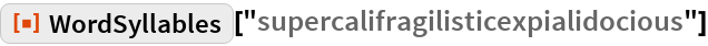WordSyllables | Wolfram Function Repository