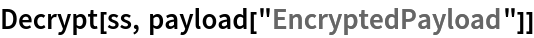 Decrypt[ss, payload["EncryptedPayload"]]