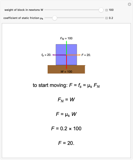 Static Friction Equation Units