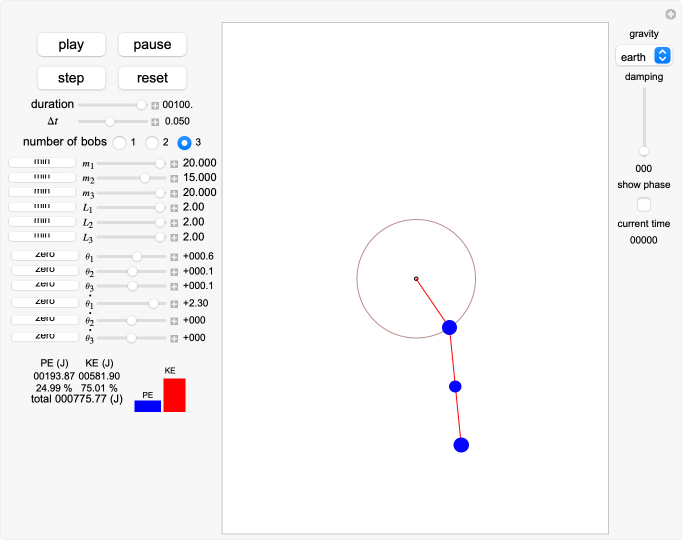 Triple Pendulum | Wolfram Demonstrations Project