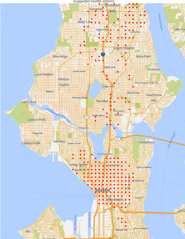 Optimizing Rentable Bike Stations in Urban Environments