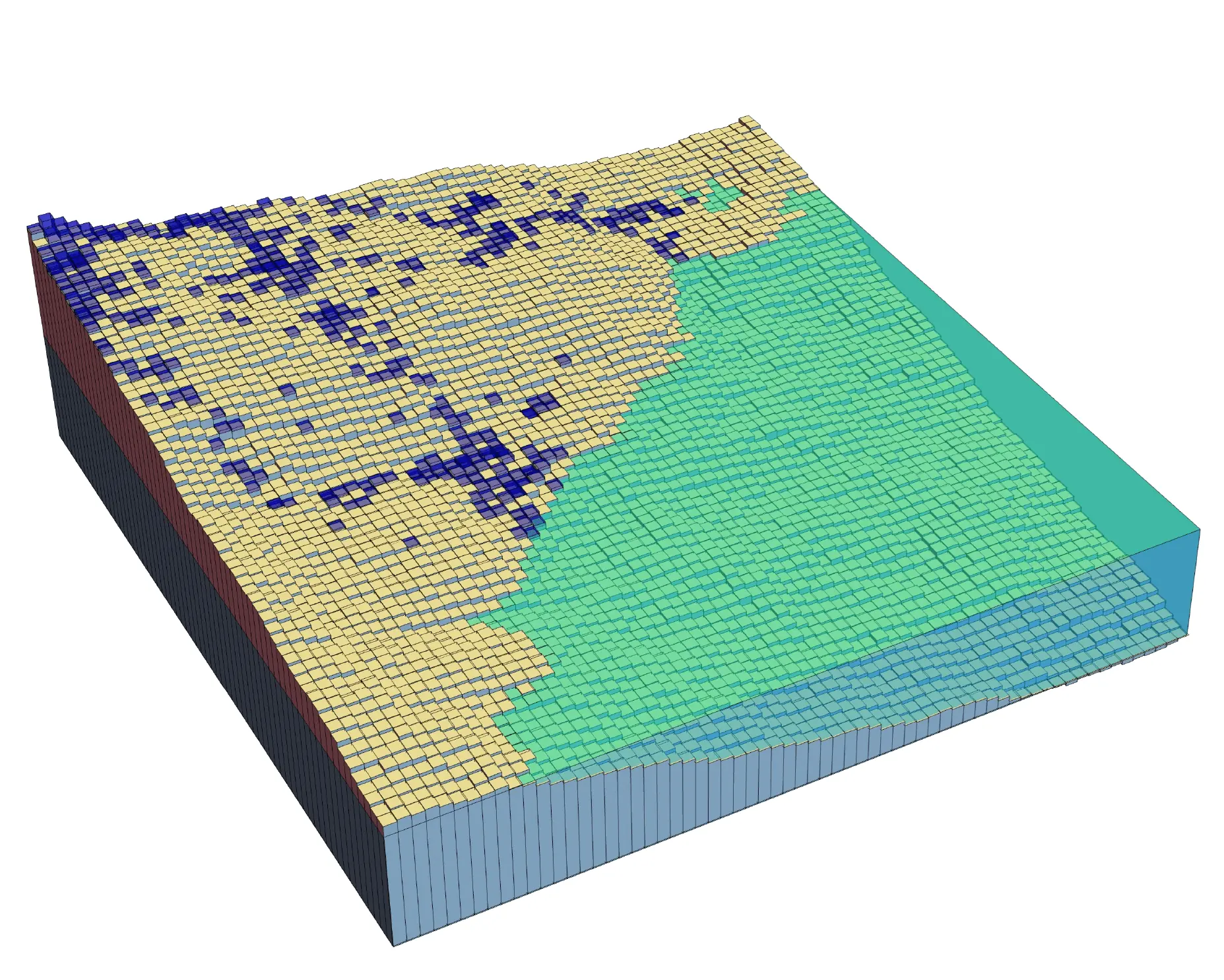 Modeling Formation of River Deltas Using Cellular Automata