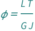 QuantityVariable["ϕ", "Angle"] == (QuantityVariable["L", "Length"]*QuantityVariable["T", "Torque"])/(QuantityVariable["G", "Stress"]*QuantityVariable["J", "SecondMomentOfArea"])