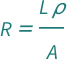 QuantityVariable["R", "ElectricResistance"] == (QuantityVariable["L", "Length"]*QuantityVariable["ρ", "ElectricResistivity"])/QuantityVariable["A", "Area"]