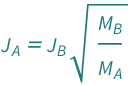QuantityVariable[Subscript["J", "A"], "MolarFlux"] == QuantityVariable[Subscript["J", "B"], "MolarFlux"]*Sqrt[QuantityVariable[Subscript["M", "B"], "MolarMass"]/QuantityVariable[Subscript["M", "A"], "MolarMass"]]