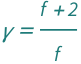 QuantityVariable["γ", "HeatCapacityRatio"] == (2 + QuantityVariable["f", "Unitless"])/QuantityVariable["f", "Unitless"]