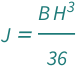 QuantityVariable["J", "SecondMomentOfArea"] == (QuantityVariable["B", "Length"]*QuantityVariable["H", "Height"]^3)/36