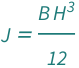 QuantityVariable["J", "SecondMomentOfArea"] == (QuantityVariable["B", "Length"]*QuantityVariable["H", "Height"]^3)/12