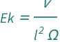 QuantityVariable["Ek", "EkmanNumber"] == QuantityVariable["ν", "KinematicViscosity"]/(QuantityVariable["l", "Length"]^2*QuantityVariable["Ω", "AngularVelocity"])