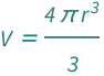 QuantityVariable["V", "Volume"] == (4*Pi*QuantityVariable["r", "Radius"]^3)/3