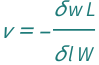 QuantityVariable["ν", "PoissonRatio"] == -((QuantityVariable["L", "Length"]*QuantityVariable["δ w", "Width"])/(QuantityVariable["W", "Width"]*QuantityVariable["δ l", "Length"]))