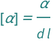 QuantityVariable["[α]", "SpecificRotation"] == QuantityVariable["α", "Angle"]/(QuantityVariable["d", "MassDensity"]*QuantityVariable["l", "PathLength"])
